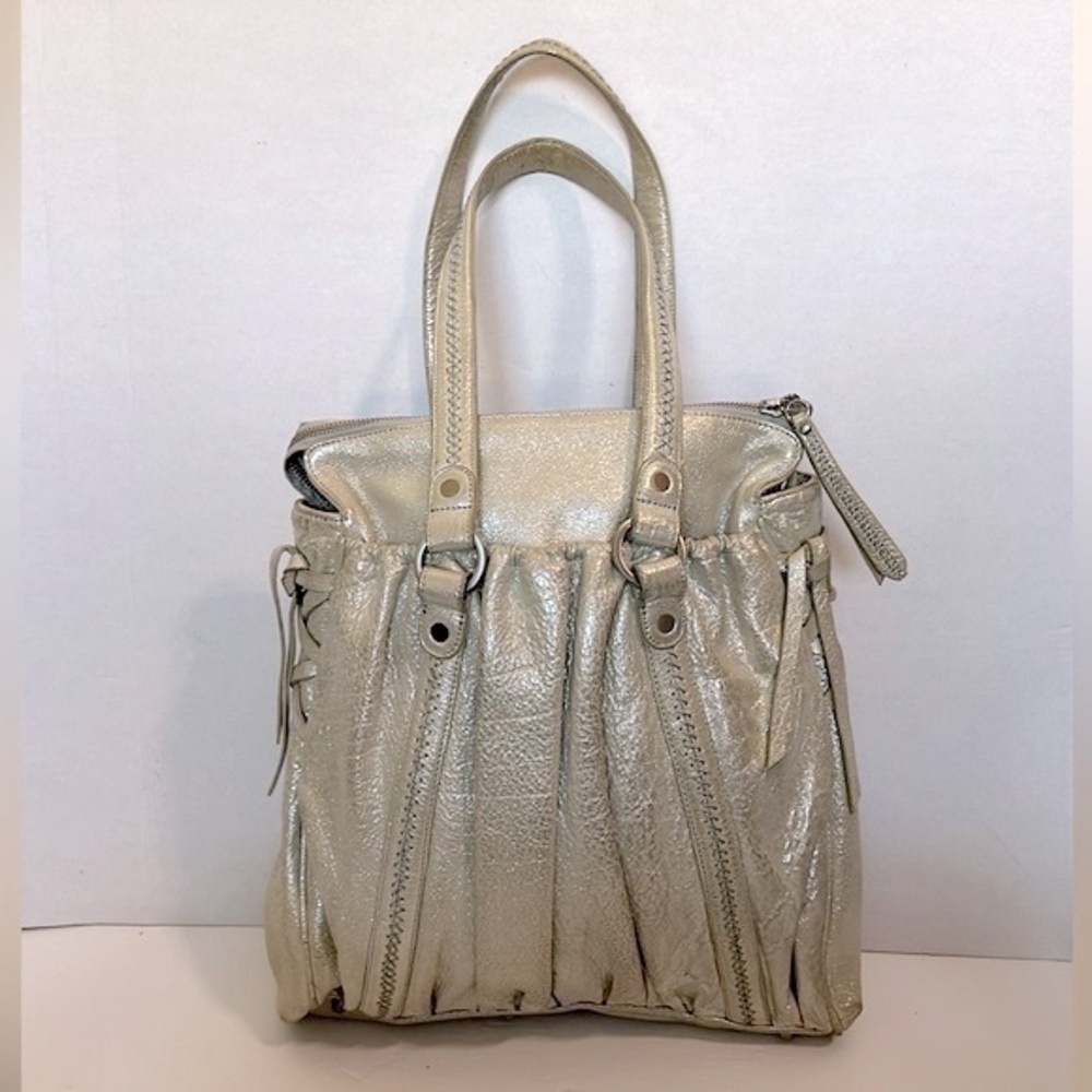 Junior Drake Leather metallic light gold Luxury Purse